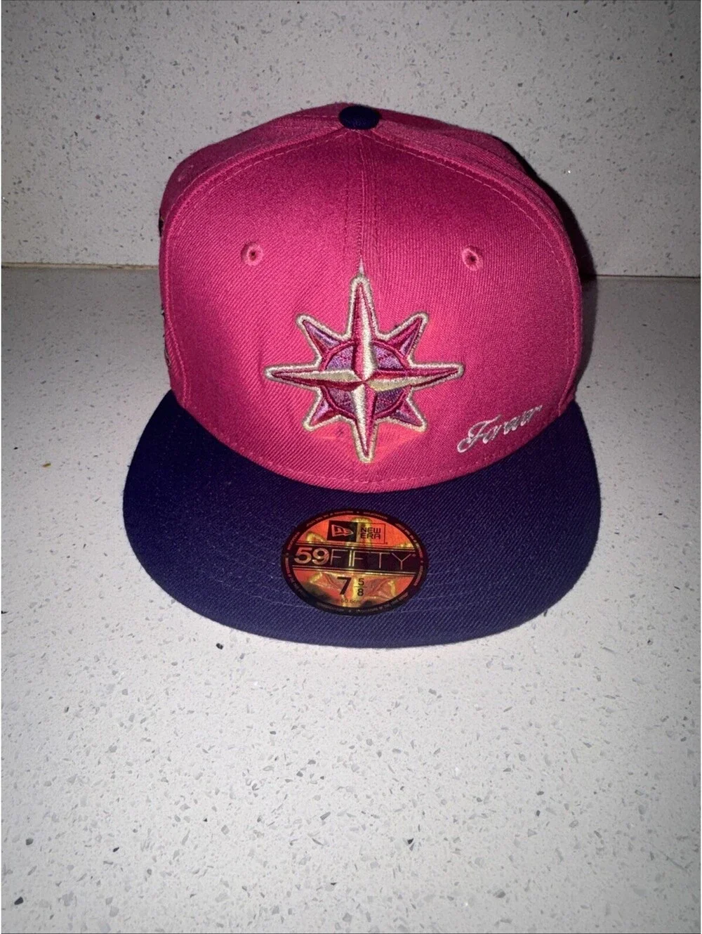 New Era 59FIFTY Seattle Mariners Hat Club Jae Tips Forever Fitted Hat Pink 7 5/8